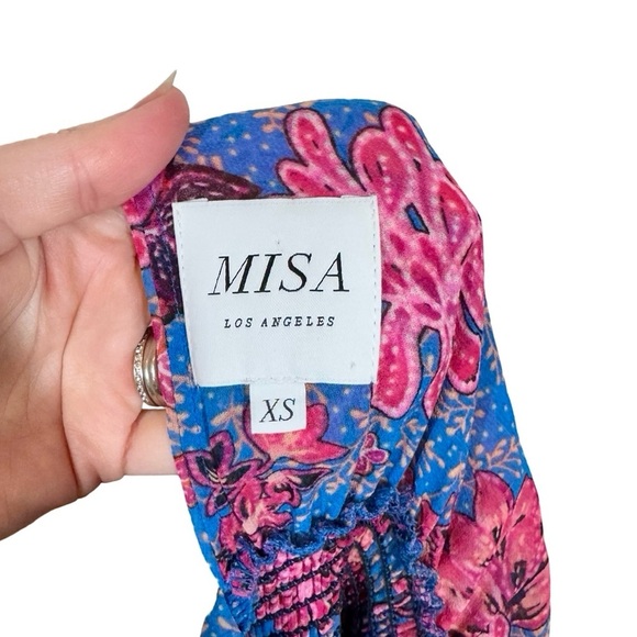 MISA Los Angeles Pippa Floral Tiered Maxi Dress Open Back in Night Blooms - Picture 13 of 16